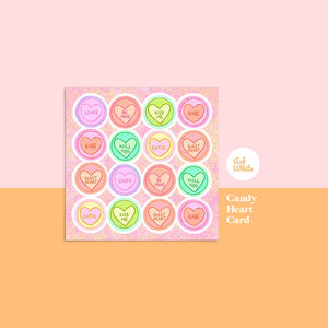 Candy Hearts Card