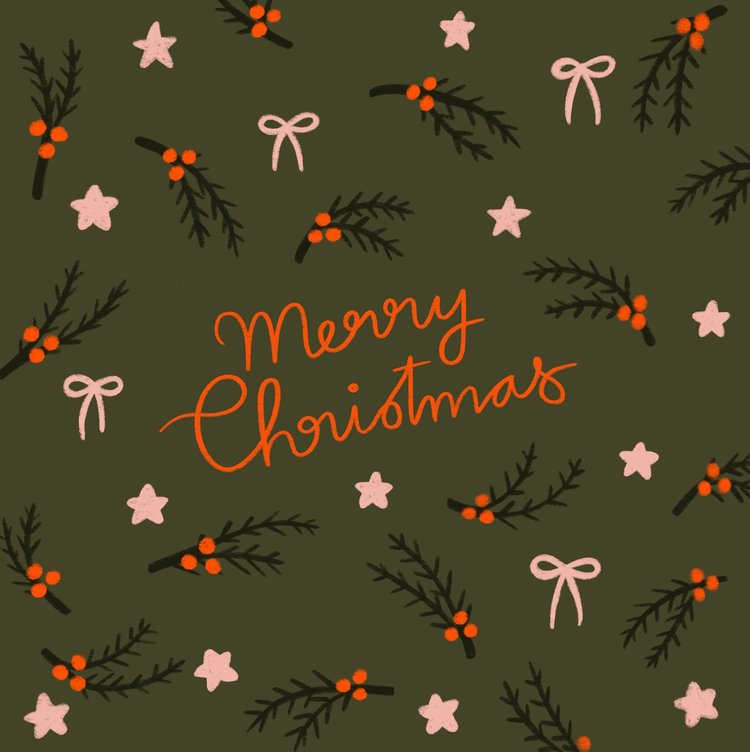 Merry Christmas Bows Card