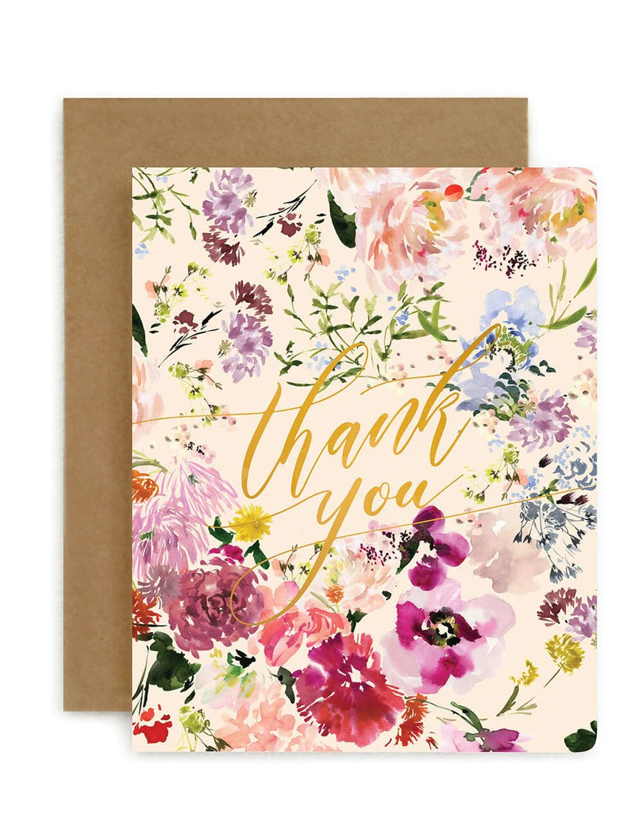 "Thank You" Blush Ranunculus Card
