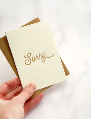 "SORRY" Petite Card