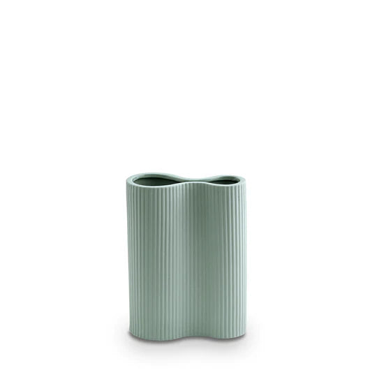 Ribbed Infinity Vase Green (S)